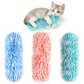 Petinstinct Cat Toys, 3 Pack Crinkle Catnip Pillow Toys for Indoor Cats | Soft Interactive Cat Toys for Chewing, Biting & Kicking, Organic Catnip Inside, Reduces Boredom, Blue & Orange & Green