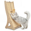 Petinstinct Sisal Cat Scratcher, Cat Scratching Board with Mouse Toy | 24” Wooden Ramp, Vertical and Horizontal Use for Wall and Floor, Easy Assembly, Climb and Scratch Fun, Protects Furniture