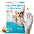 Petinstinct Pet Wipes for Ear Paws Butt, Pro Deodorizing Grooming Gloves | 12 PCs, Coconut Scent, Extra Thick Dog and Cat Wipes for Body Cleaning, Double Moisture, Hypoallergenic