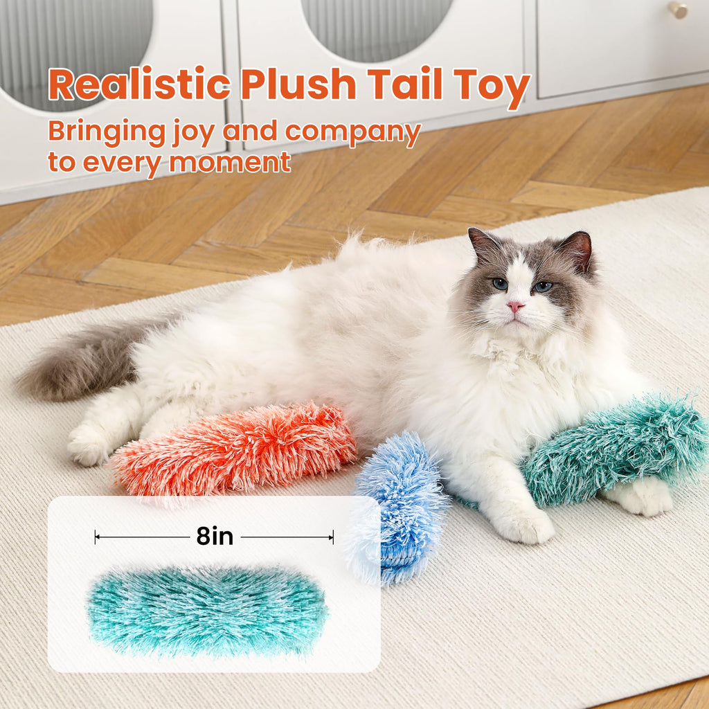 Petinstinct Cat Toys, 3 Pack Crinkle Catnip Pillow Toys for Indoor Cats | Soft Interactive Cat Toys for Chewing, Biting & Kicking, Organic Catnip Inside, Reduces Boredom, Blue & Orange & Green