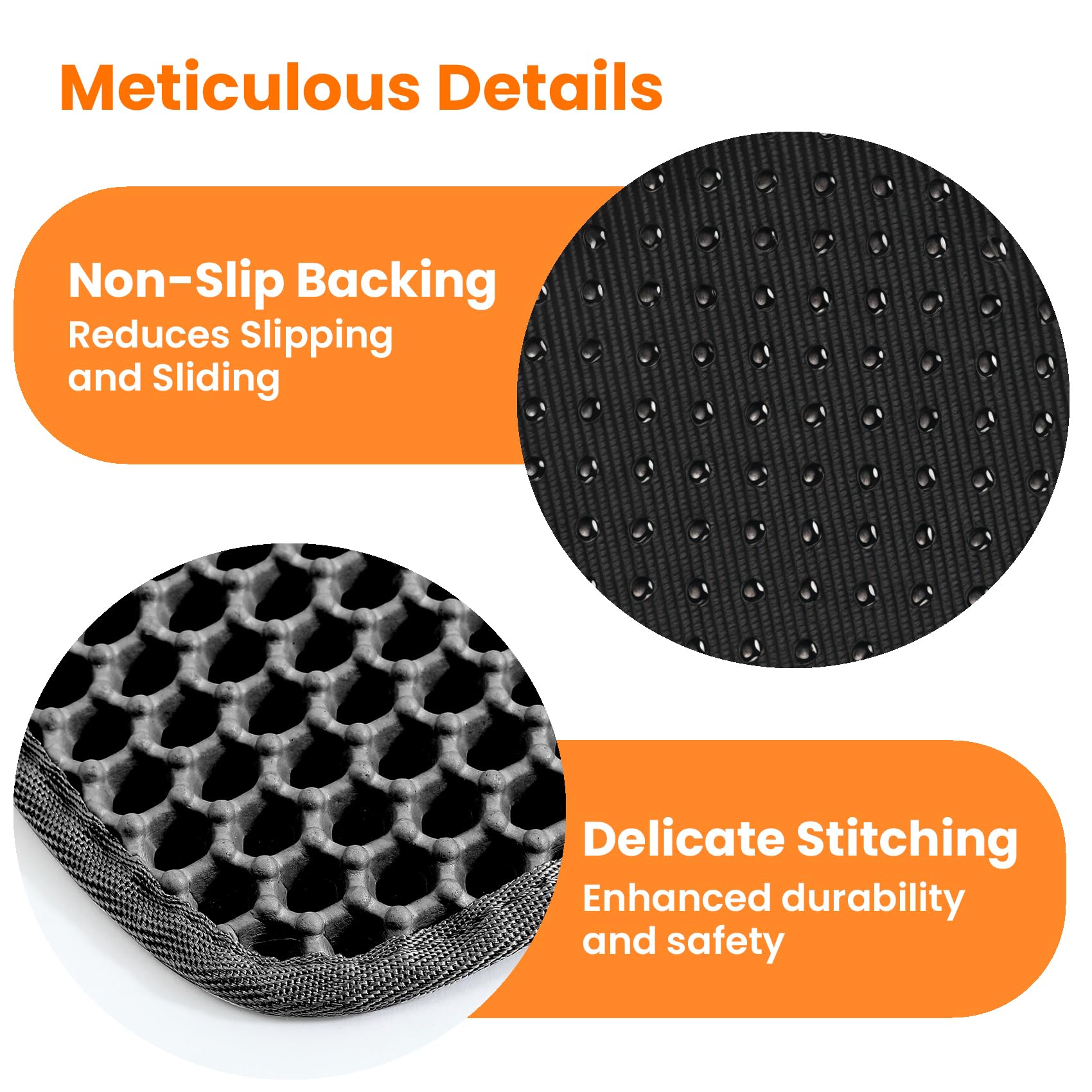 Petinstinct Cat Litter Mat, Double Layer Honeycomb Litter Box Mat | 24x18”, Efficient Litter Trapping, Easy to Clean, Waterproof, Non-Slip, Soft on Paws, Scratch Resistant, Black, Large